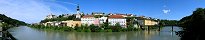 Burghausen at the River Salzach (Bavaria, Germany)