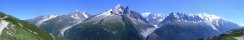 Mont Blanc range from Index (Chamonix valley, Haute-Savoie, France)