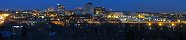 Downtown Colorado Springs at nightfall (Colorado, USA)