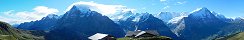 View from First above Grindelwald (Berner Oberland, Switzerland)