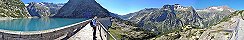 Gelmersee Dam near Guttannen (Canton of Bern, Switzerland)