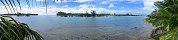 Faie Bay and Passe Tiare Strait on Huahine Island (French Polynesia)