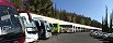 Busses at Holocaust Museum in Jerusalem (Israel)