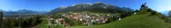 Innsbruck and Arzl from Kalvarienberg (Tyrol, Austria)