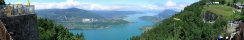 Annecy lake from Forclaz pass (Haute-Savoie, France)