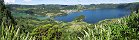 Green and Blue Lakes in Sete Cidades Caldeira (So Miguel Island, Azores, Portugal)