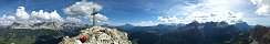 View from top of Sassongher Mountain (Dolomites, Italy)